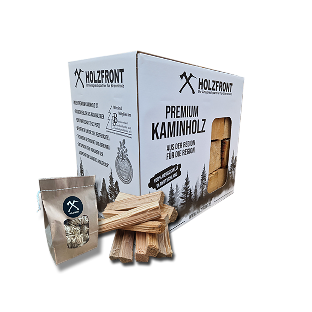 Feuerschalenholz im Karton
