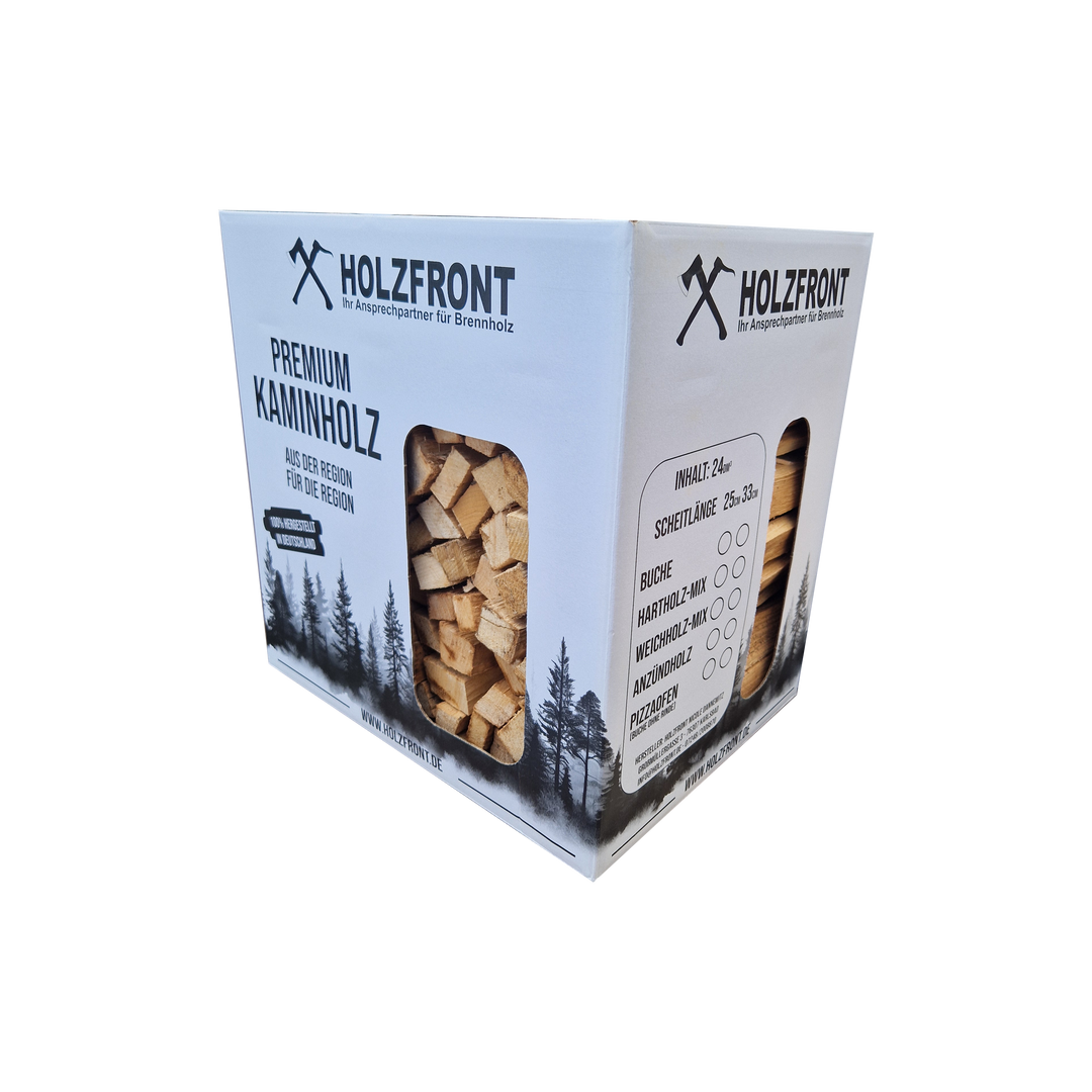 Pizzaofenholz im Karton