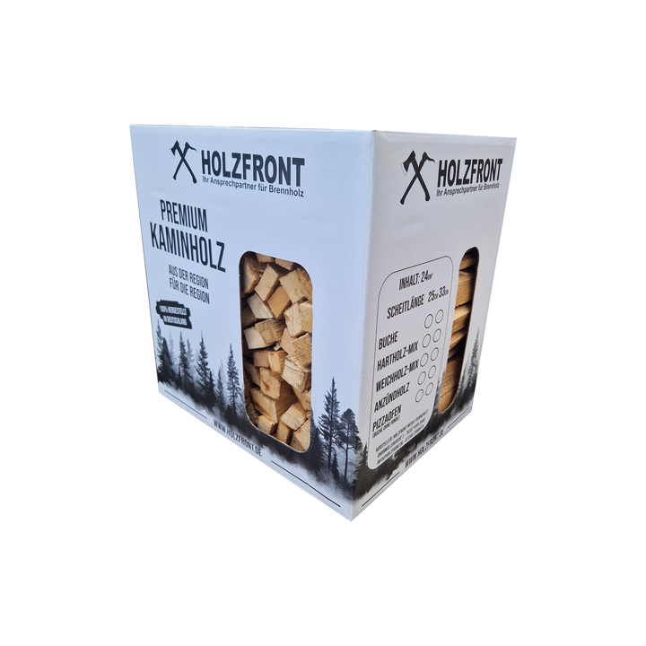 Pizzaofenholz im Karton